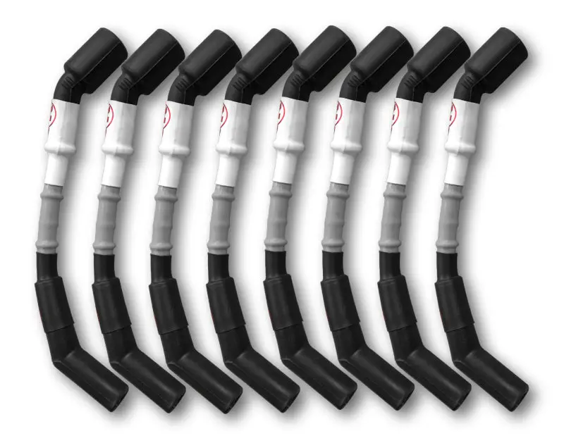 Kooks 10Mm Spark Plug Wire Set – Grey With Black Boots (8-Piece) 1
