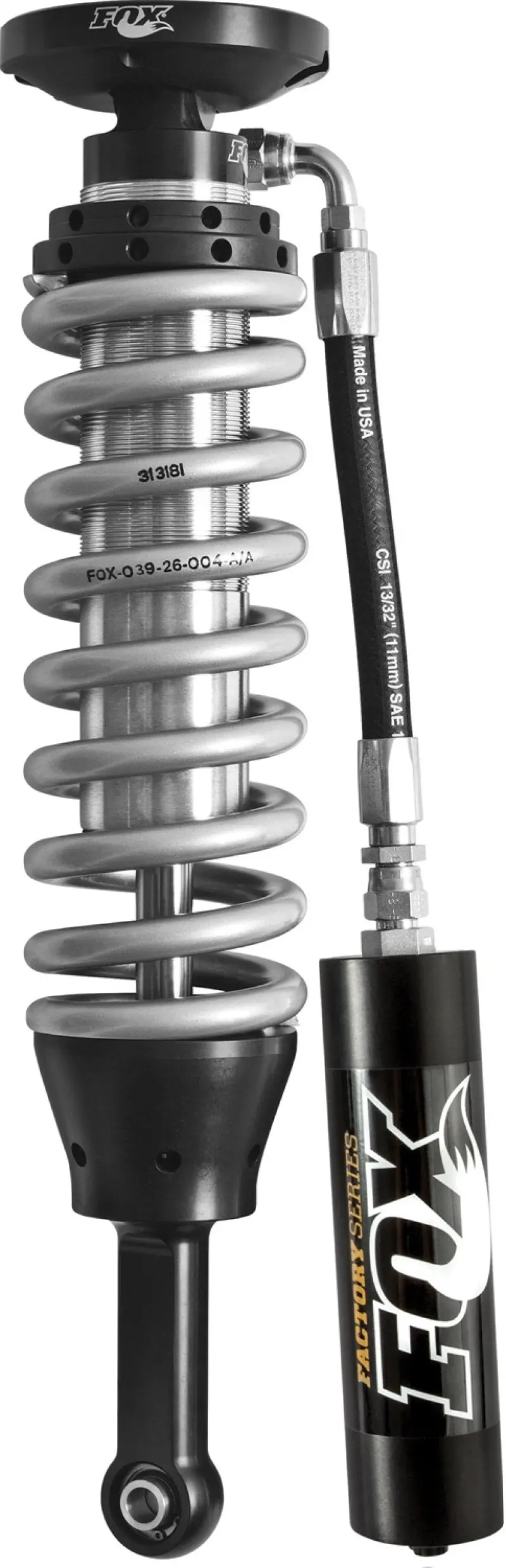 Fox 2009 F-150 2.5 Factory Series 5.45In. Remote Reservoir Coilover Shock Set - Black/Zinc 1