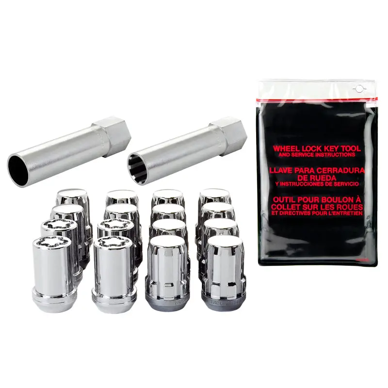 Mcgard Chrome Splinedrive Wheel Lock Kit – 4-Lug, M12X1.5, Cone Seat, Includes Tool 1