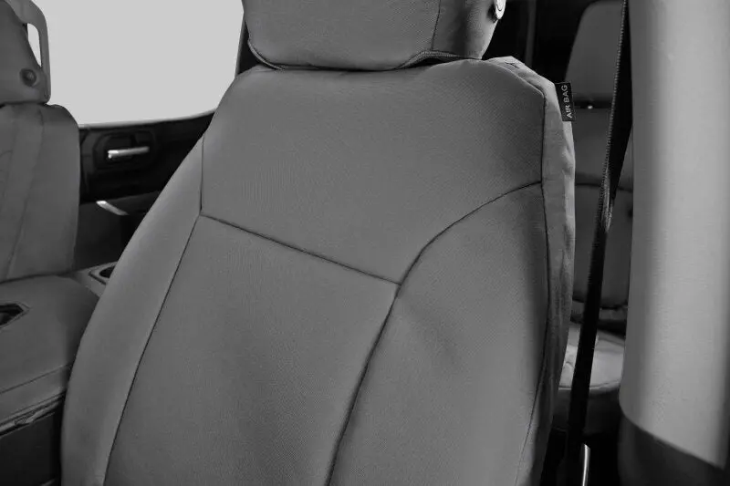 Covercraft Precisionfit Front Row Seat Covers For 2018–2024 Chevrolet Equinox & Gmc Terrain – Silver-On-Silver Fabric 1