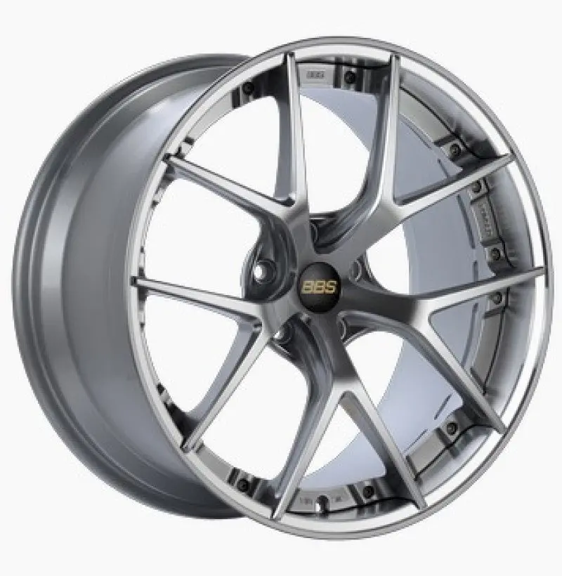 Bbs Ri-S Diamond Silver Center / Diamond Cut Lip Wheel — 20×10", 5×112, Et38, 82Mm Pcd, Clip Required 1