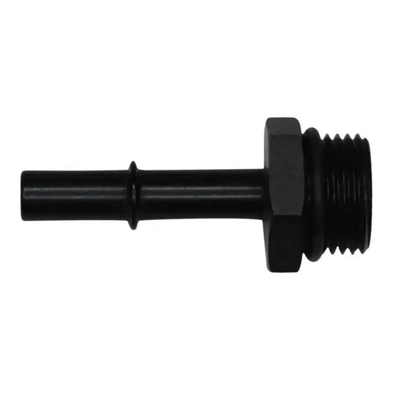 Deatschwerks Efi Quick-Connect Adapter – 10An Orb Male To 3/8" Male, Matte Black Anodized 1