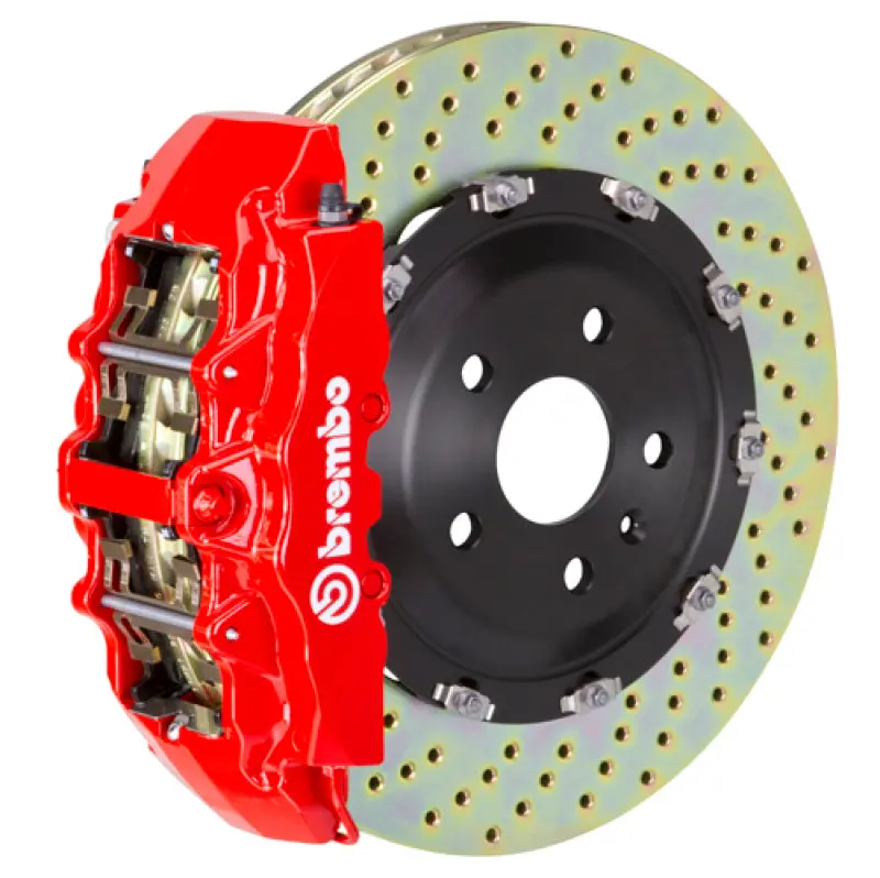 Brembo Gt Big Brake Kit For Tesla Model S (2014+) Awd (Non-Plaid): 6-Piston Calipers, 380X34Mm Drilled Two-Piece Rotors – Red Finish 1