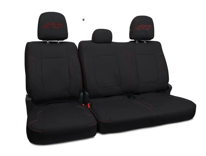 Prp Black Rear Bench Seat Covers For 2012–2014 Ford Raptor – Red Stitch Accent 1