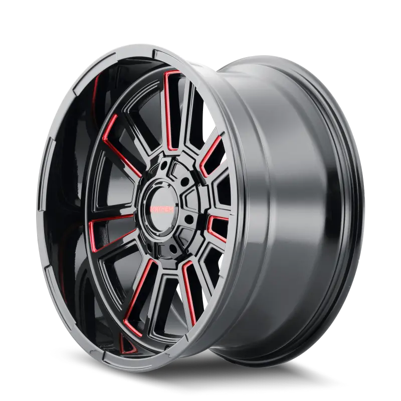 Mayhem Apollo Prism Red Accent Wheel – 20X9In, 8X170 Bp, 18Mm Offset, 125.2Mm Hub Bore 1
