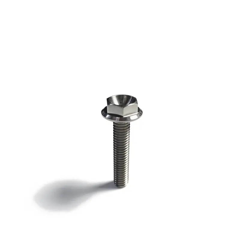 Ticon Titanium Flanged Bolt – M5×15Mm, 0.8Mm Pitch, 8Mm Hex, 6-Point Head 1