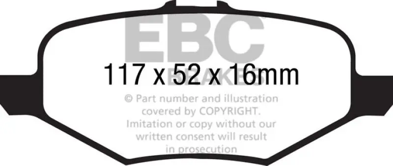 Ebc Ultimax2 Rear Brake Pads – For 2013+ Ford Explorer 3.5L Twin-Turbo 4Wd 1