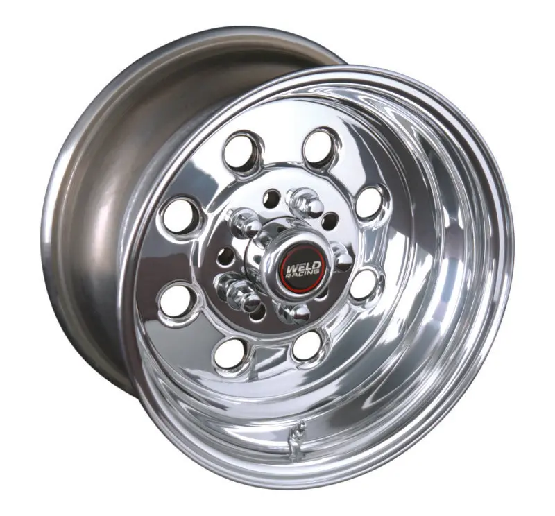 Weld Draglite 15X4" Aluminum Wheel – 5X4.5" / 5X4.75" Bolt Pattern, 1.875" Backspace, Polished Finish (Non-Beadlock) 1