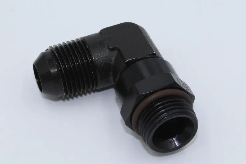 Fragola 90° Swivel Fitting – -8An Male To 7/8"–14 Thread, Black Anodized (10-Pack) 1
