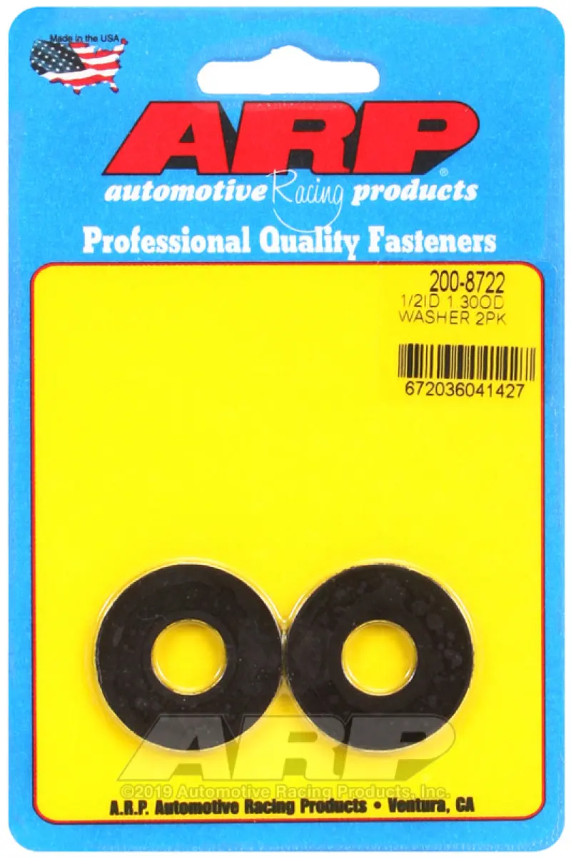 Arp Black Oxide Washers – 1/2" Inner Diameter, 1.30" Outer Diameter, Pack Of 2 1