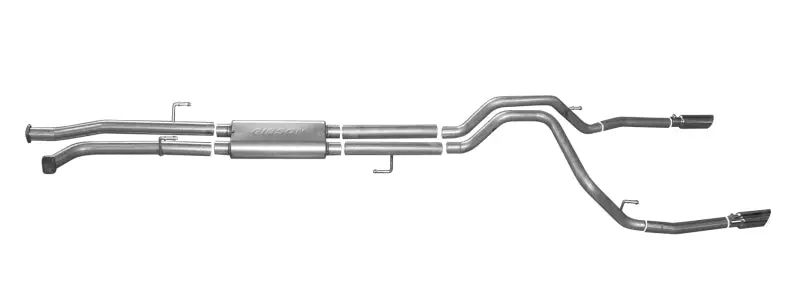 Gibson Aluminized Cat-Back Dual Exhaust System For 2010–2019 Toyota Tundra Sr5 4.6L – 2.5In Diameter, Split Rear Exit 1