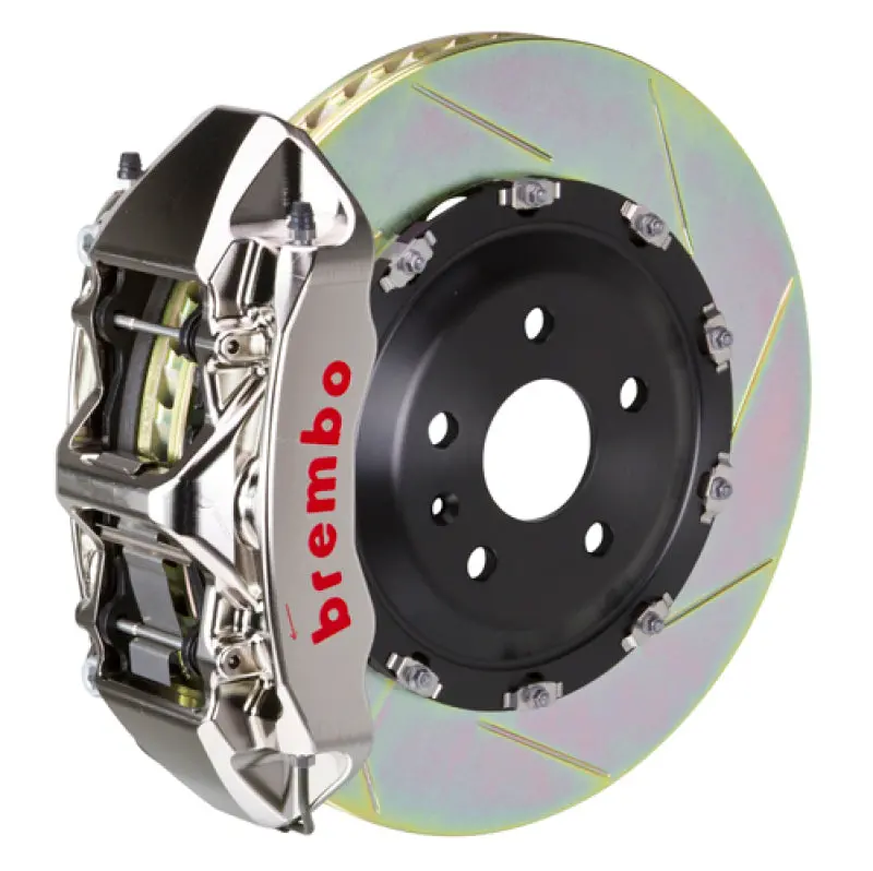 Brembo Gtr Big Brake Kit For Tesla Model X (2019+, Non-Plaid): Front, 6-Piston Calipers, 380X34Mm Two-Piece Slotted Rotors With Nickel Plating 1