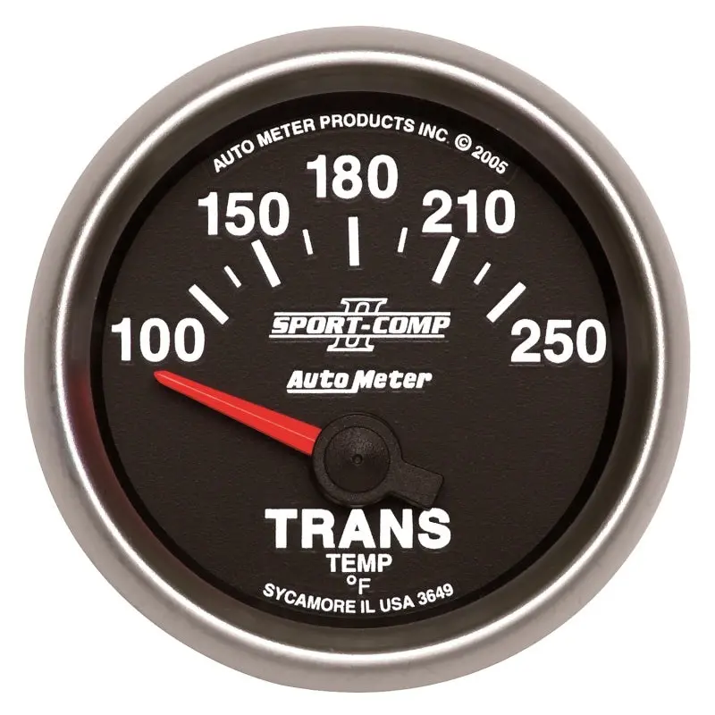 Autometer Sport-Comp Ii Short-Sweep Electronic Transmission Temperature Gauge – 100–250°F Range 1