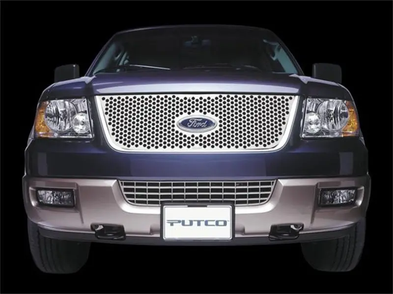Putco Stainless Steel Bar Grille For 1999–2003 Ford F-150 Featuring Laser-Cut Logo Accent 1