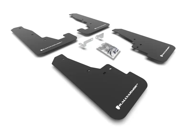 Rally Armor Ur-Series Mud Flaps For 2016–2022 Dodge Durango Gt/Rt/Srt/Sxt – Black With White Logo 1