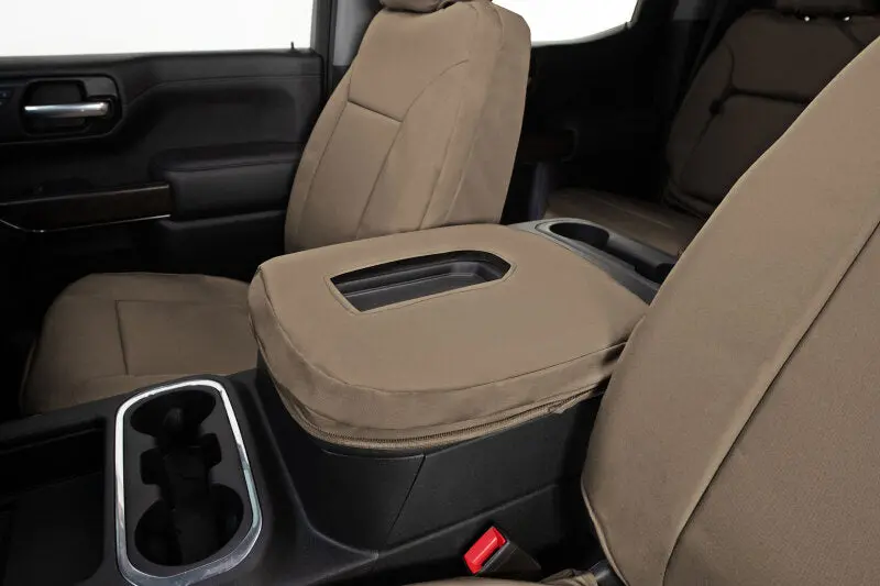 Covercraft Endura Precisionfit Custom Seat Covers For 2016–2024 Nissan Titan Front Row – Tan/Tan 2