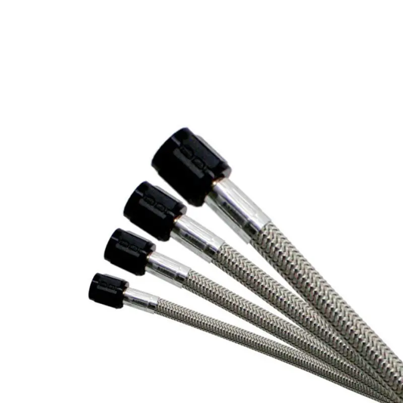 Nitrous Express 8An Stainless Steel Braided Hose – 112-Inch Length With Black Fittings 1