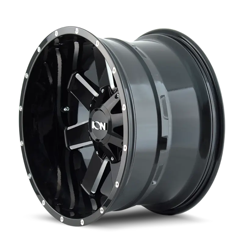 Ion Type 141 Gloss Black Milled Wheel – 17X9In, 6X135 Bolt Pattern, 18Mm Offset, 106Mm Hub 1