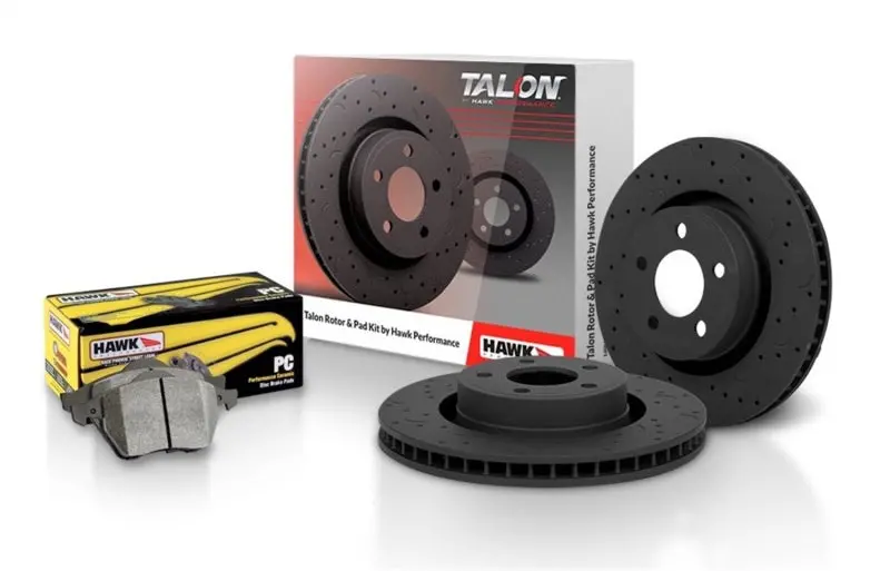 Hawk Talon Premium Drilled & Slotted Brake Rotors – Universal Performance Fit 2