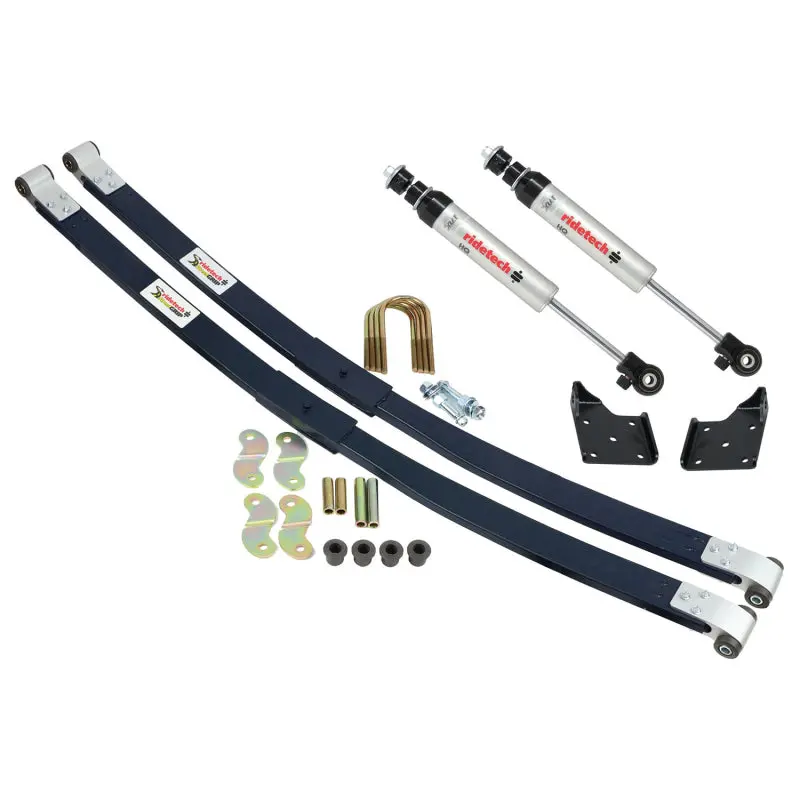 Ridetech Composite Leaf Springs With Hq Shock Kit – 2-Inch Drop, Designed For 1955–1957 Chevrolet Wagon 1