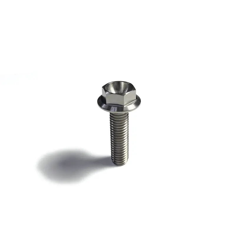 Ticon Titanium Flanged Bolt M6X20Mm, 1.0Mm Pitch, 10Mm Hex Head 1
