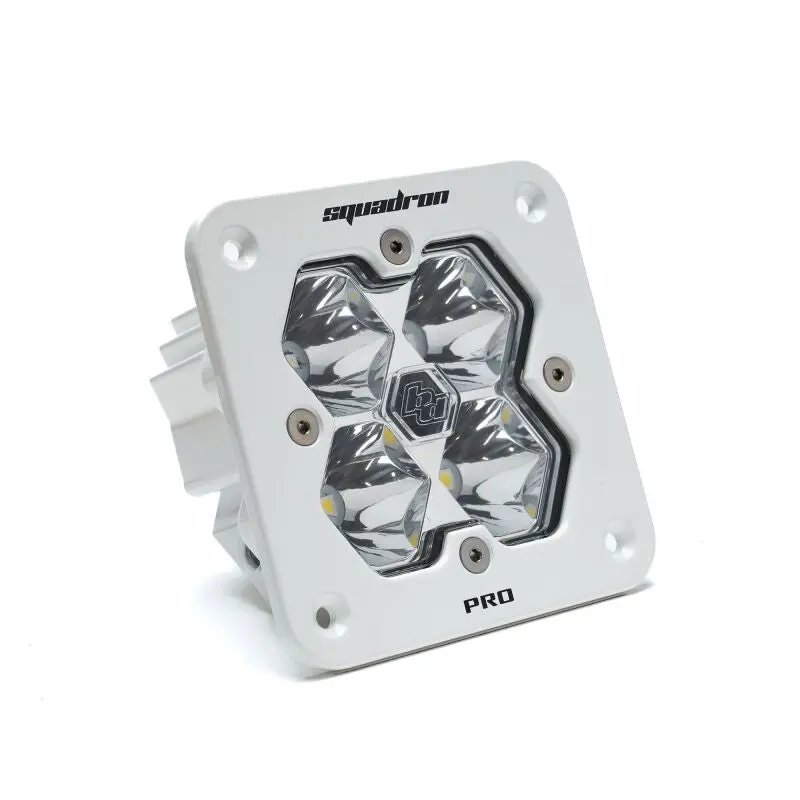 Baja Designs Squadron 2.0 Pro Led Spot Light – Flush-Mount Design, White Housing 1