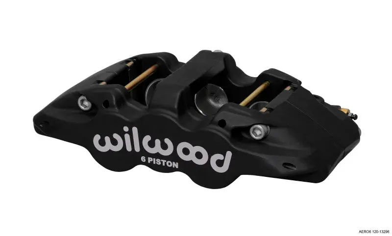 Wilwood Caliper-Aero6-L/H - Black Anodize 1.75/1.38/1.38In Pistons 1.25In Disc 1