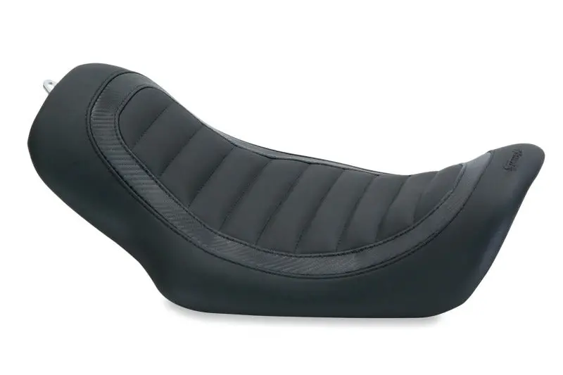 Mustang Solo Seat By Jody Perewitz For 2006–2017 Harley-Davidson Dyna – Black, Stylish Solo Design 1