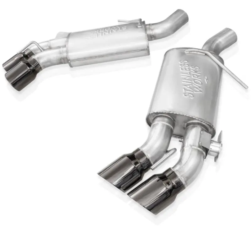 Stainless Works Axle-Back Exhaust For 2016–2021 Camaro Ss – 3-Inch System With Active Valve & Quad 4-Inch Black Tips 1