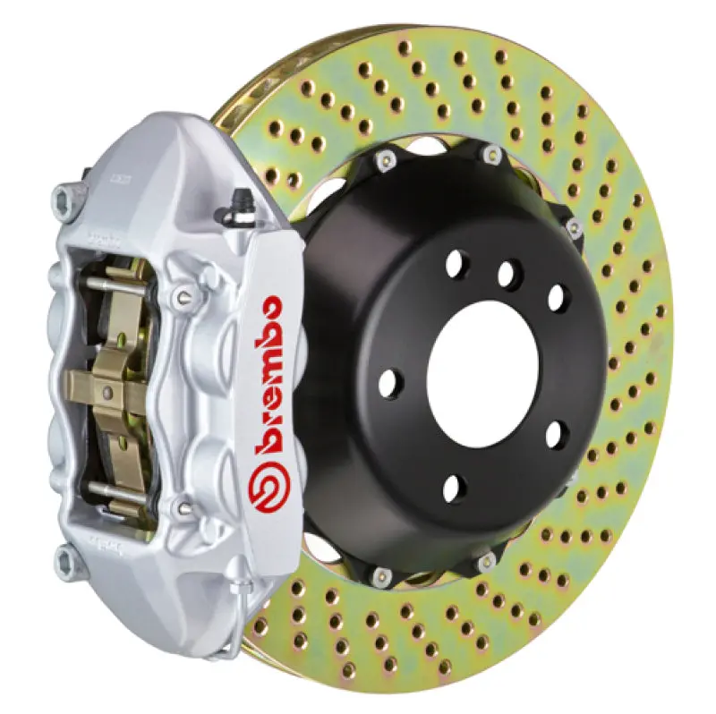 Brembo Rear Gt Big Brake Kit For 2023+ Z (Rz34) – 4-Piston Calipers With 380X28Mm Drilled Two-Piece Rotors In Silver 1